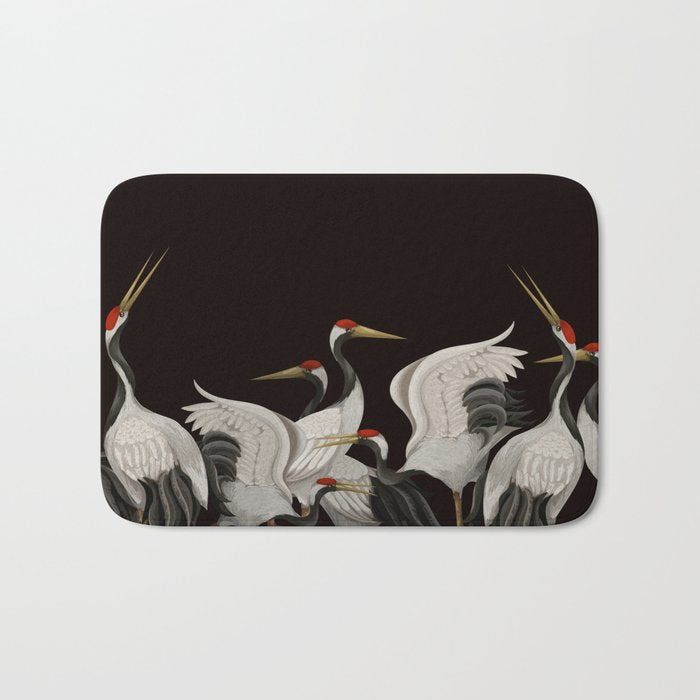 Japanese Heron Landscape Bath Mat Gallery Image 1