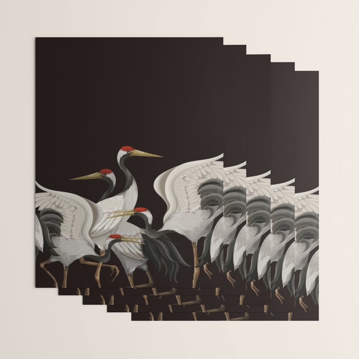 Japanese Heron Landscape Wrapping Paper Gallery Image 3