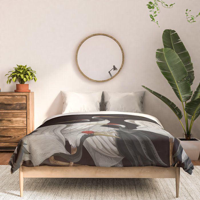 Japanese Heron Landscape Comforter Gallery Image 3