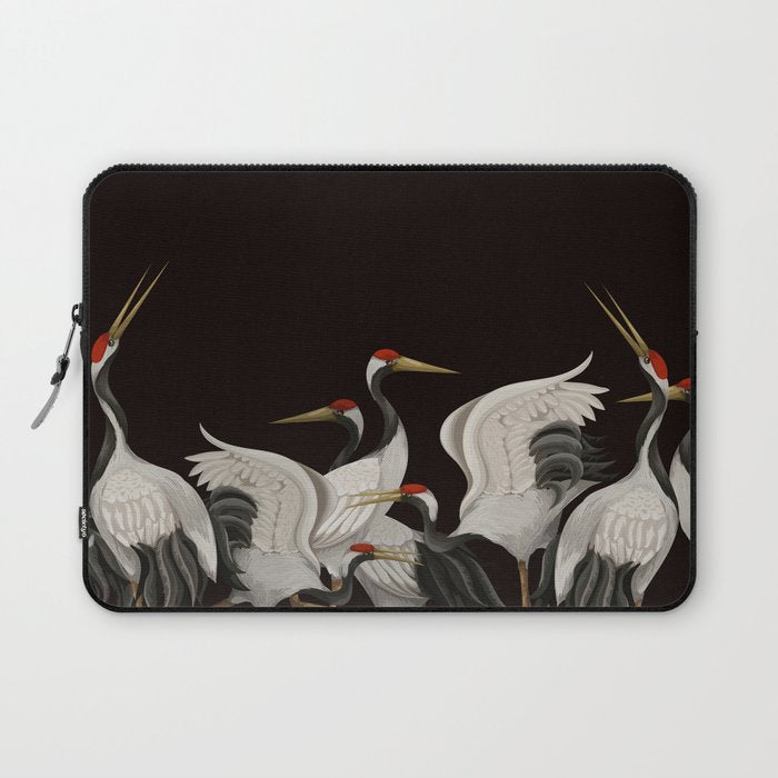 Japanese Heron Landscape Laptop Sleeve Gallery Image 1