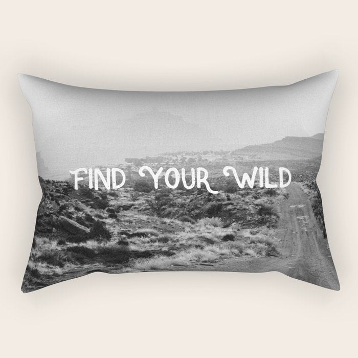 FIND YOUR WILD Rectangular Pillow Gallery Image 1