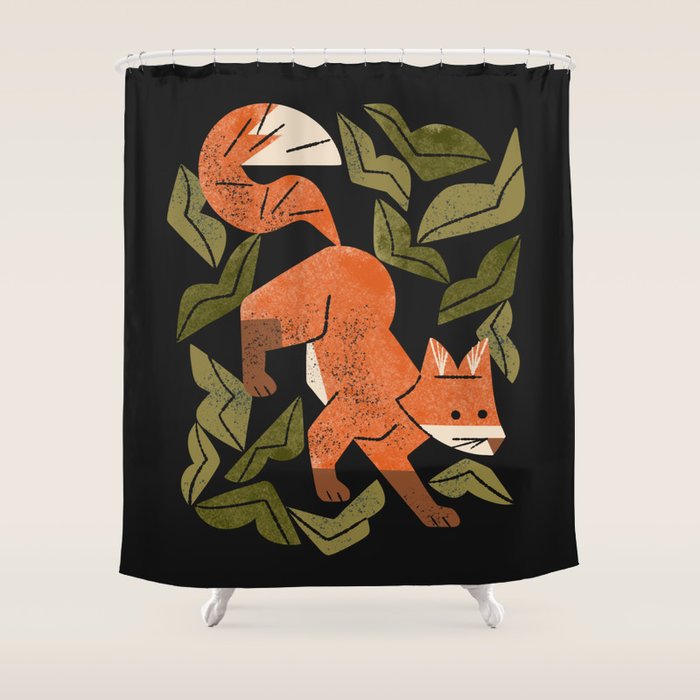 Fox In The Brush Shower Curtain Gallery Image 1