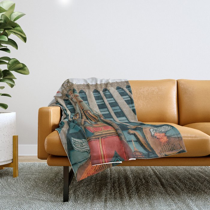 Fox Theater, Detroit 02 Throw Blanket Gallery Image 1