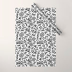 Fun black and white doodle art pattern Wrapping Paper Gallery Image 1
