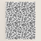 Fun black and white doodle art pattern Jigsaw Puzzle Gallery Image 1