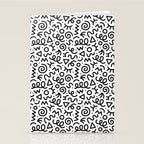 Fun black and white doodle art pattern Stationery Card Gallery Image 2