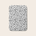 Fun black and white doodle art pattern Bath Mat Gallery Image 1