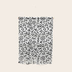 Fun black and white doodle art pattern Wall Hanging Gallery Image 1