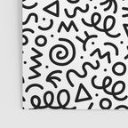 Fun black and white doodle art pattern Poster Gallery Image 3