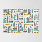 NYC travel pattern fun kids decor boys and girls nursery new york city theme Rug Gallery Image 2