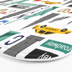 NYC travel pattern fun kids decor boys and girls nursery new york city theme Bath Mat Gallery Image 3