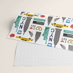 NYC travel pattern fun kids decor boys and girls nursery new york city theme Wrapping Paper Gallery Image 2