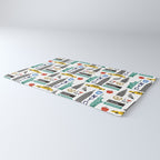 NYC travel pattern fun kids decor boys and girls nursery new york city theme Rug Gallery Image 3