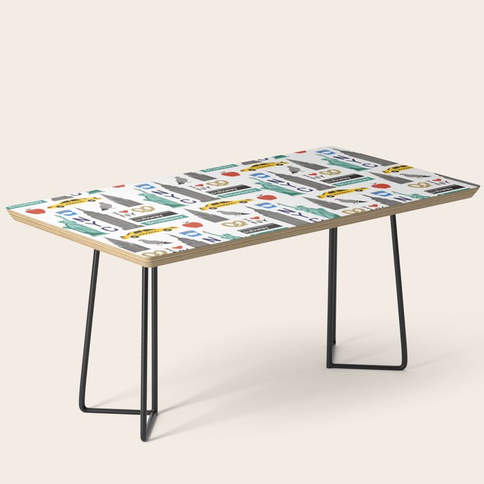 NYC travel pattern fun kids decor boys and girls nursery new york city theme Coffee Table Gallery Image 1