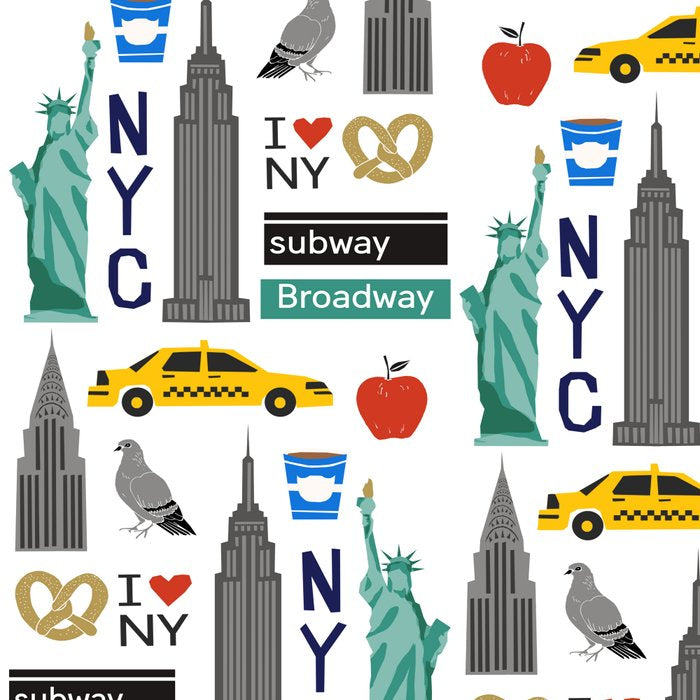 NYC travel pattern fun kids decor boys and girls nursery new york city theme Coffee Mug Gallery Image 2