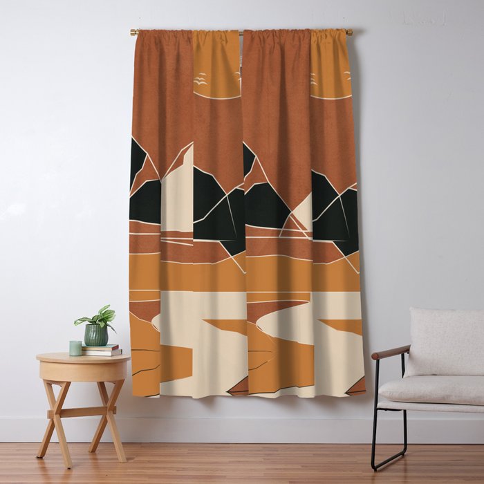 Minimal Abstract Art Landscape 03 Window Curtain Gallery Image 5