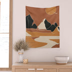 Minimal Abstract Art Landscape 03 Wall Tapestry Gallery Image 2