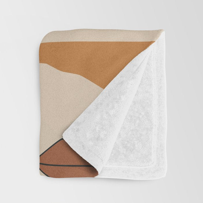 Minimal Abstract Art Landscape 03 Throw Blanket Gallery Image 3