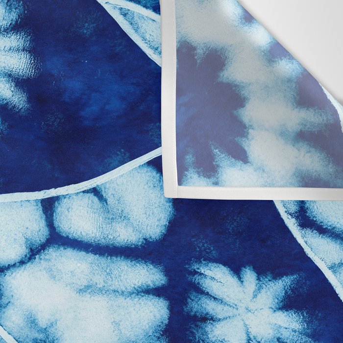 Shibori: Japanese Indigo Tie-Dye Pattern 02 Wall Tapestry Gallery Image 3