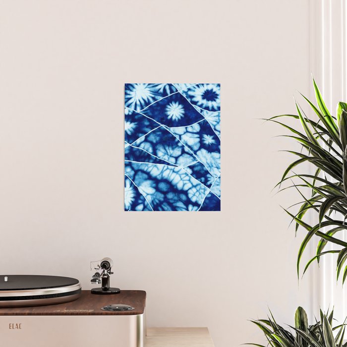 Shibori: Japanese Indigo Tie-Dye Pattern 02 Poster Gallery Image 2