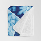 Shibori: Japanese Indigo Tie-Dye Pattern 02 Throw Blanket Gallery Image 3