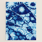 Shibori: Japanese Indigo Tie-Dye Pattern 02 Jigsaw Puzzle Gallery Image 1