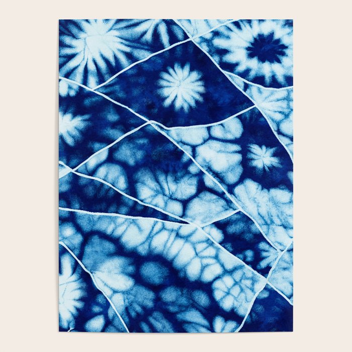 Shibori: Japanese Indigo Tie-Dye Pattern 02 Poster Gallery Image 4