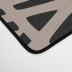 Geometric Art, Aztec Prints, Black and Beige, Wall Art Boho Desk Mat Gallery Image 4