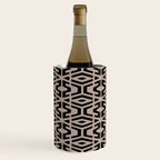 Geometric Art, Aztec Prints, Black and Beige, Wall Art Boho Wine Chiller Gallery Image 2