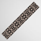 Geometric Art, Aztec Prints, Black and Beige, Wall Art Boho Table Runner Gallery Image 3