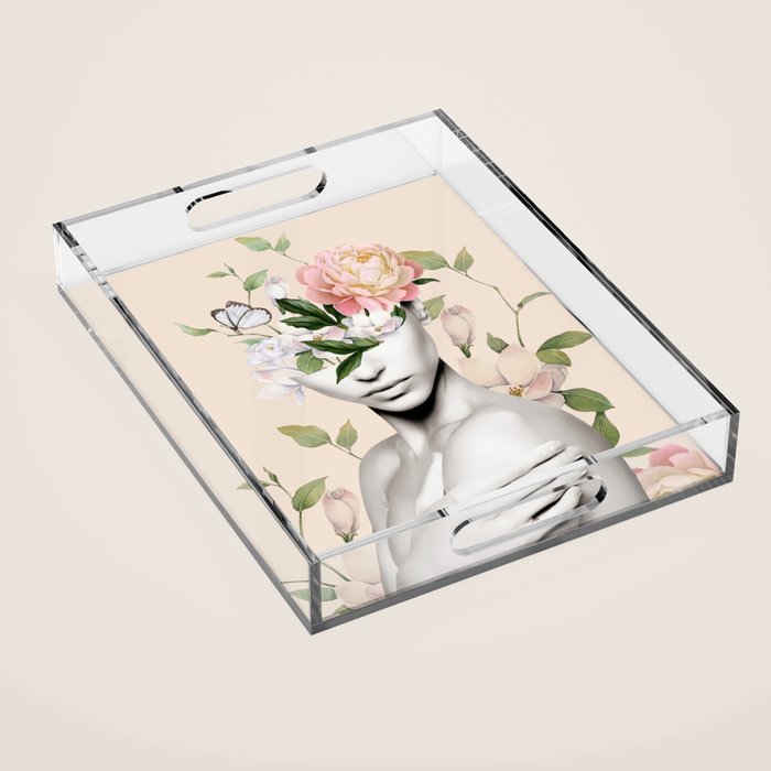 Floral beauty 6 Acrylic Tray Gallery Image 1