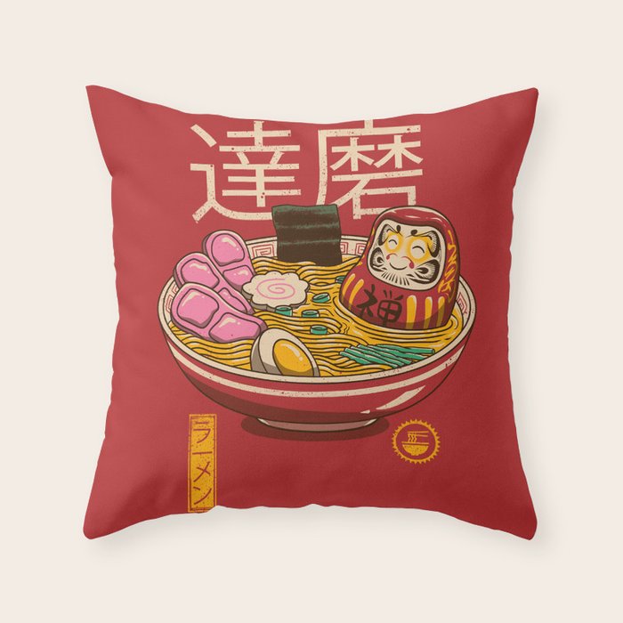 Zen Ramen Throw Pillow Gallery Image 1