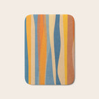 Modern Abstract Shapes Blue Orange Yellow Bath Mat Gallery Image 1