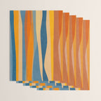Modern Abstract Shapes Blue Orange Yellow Wrapping Paper Gallery Image 3