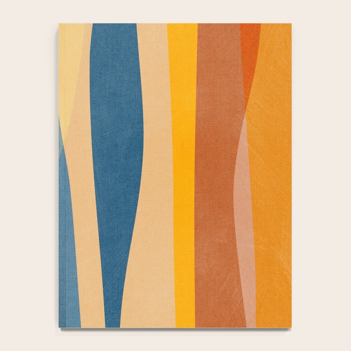 Modern Abstract Shapes Blue Orange Yellow Notebook Gallery Image 4