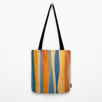 Modern Abstract Shapes Blue Orange Yellow Tote Bag Gallery Image 2