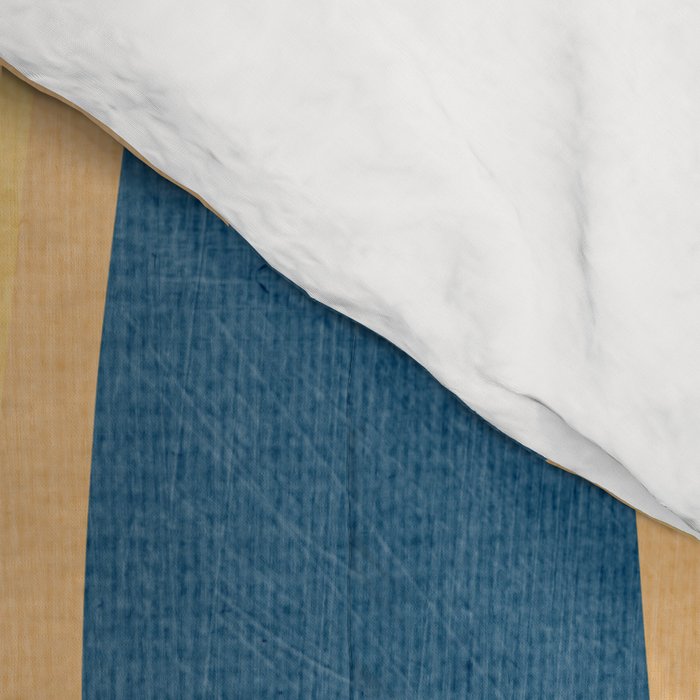 Modern Abstract Shapes Blue Orange Yellow Comforter Gallery Image 4