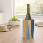 Modern Abstract Shapes Blue Orange Yellow Wine Chiller Gallery Image 4