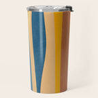 Modern Abstract Shapes Blue Orange Yellow Travel Mug Gallery Image 2