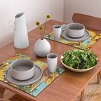 Highland Cow with Sunflowers in Blue Placemat Gallery Image 2