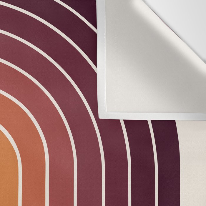 Gradient Arch III Warm Sunset Mid Century Modern Rainbow Wall Tapestry Gallery Image 3