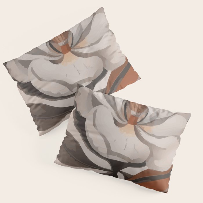 Vintage Magnolia Blossom Botanical Floral Print Pillow Sham Gallery Image 3