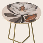 Vintage Magnolia Blossom Botanical Floral Print Side Table Gallery Image 2