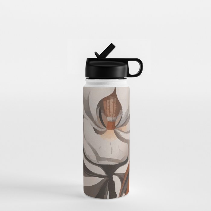 Vintage Magnolia Blossom Botanical Floral Print Water Bottle Gallery Image 1