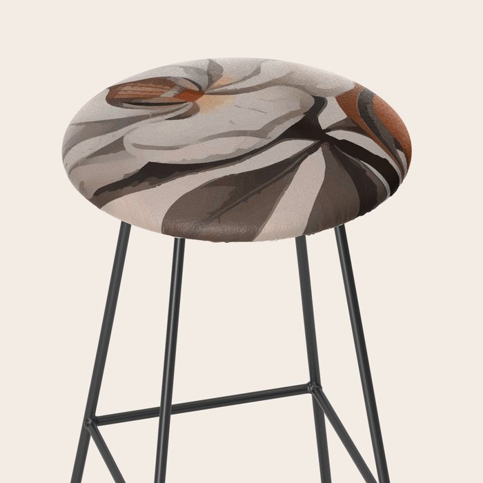 Vintage Magnolia Blossom Botanical Floral Print Stool Gallery Image 2