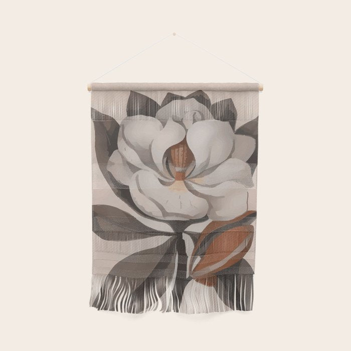 Vintage Magnolia Blossom Botanical Floral Print Wall Hanging Gallery Image 1