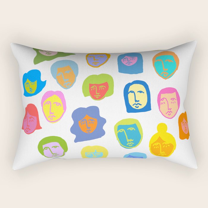 Everyday People Rectangular Pillow Gallery Image 1