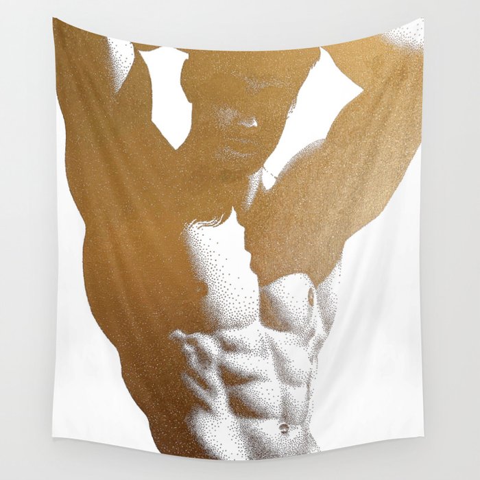 Obscured (Gold doesn't print shiny) Wall Tapestry Gallery Image 4