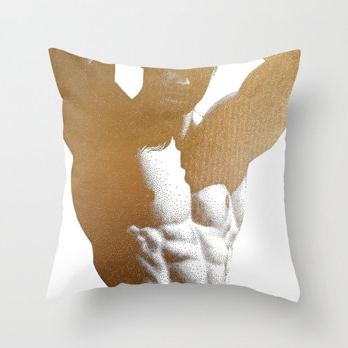 Obscured (Gold doesn't print shiny) Throw Pillow Gallery Image 1