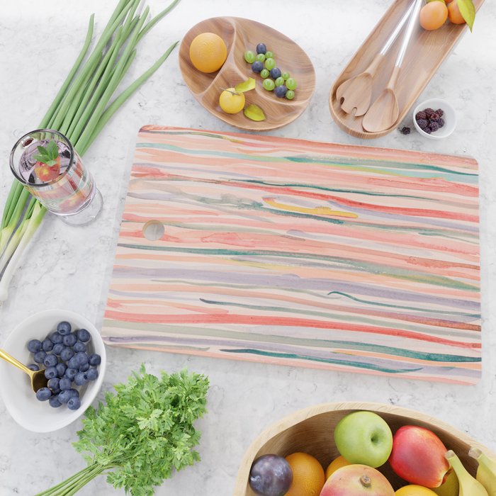 Loose Watercolor Lines 1 Cutting Board Gallery Image 2